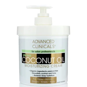 Advanced Clinicals Coconut Oil Moisturizing Cream 454g